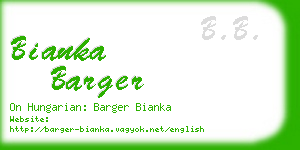 bianka barger business card